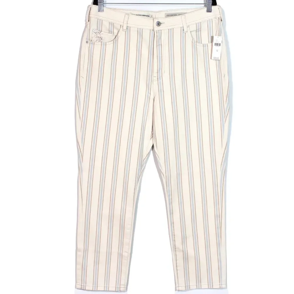Anthropologie High-Rise Slim Boyfriend Jeans White Size 31